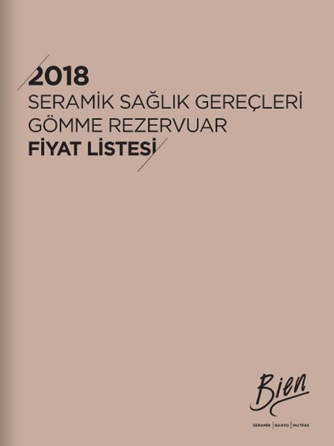 Bien 2018 Seramik Sağlık Gereçleri Gömme Rezervuar