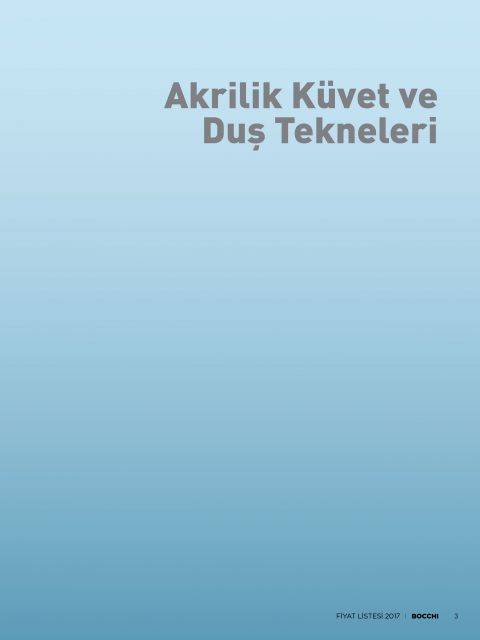 Küvet & Duş Teknesi & Kabinler 2018/2 Fiyat Listesi